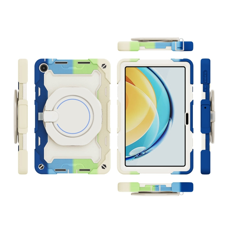 For Huawei MatePad SE 10.4 2023 Armor Contrast Color Silicone + PC Tablet Case(Colorful Blue) - Huawei by buy2fix | Online Shopping UK | buy2fix