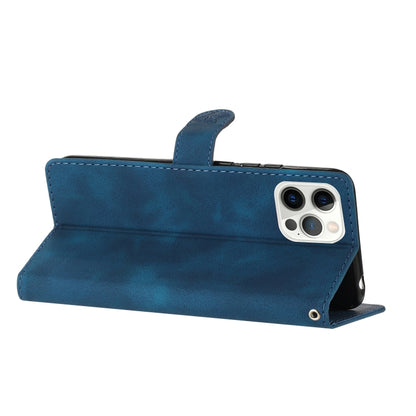 For iPhone 16 Pro Flower Butterfly Embossing Pattern Leather Phone Case(Blue) by buy2fix