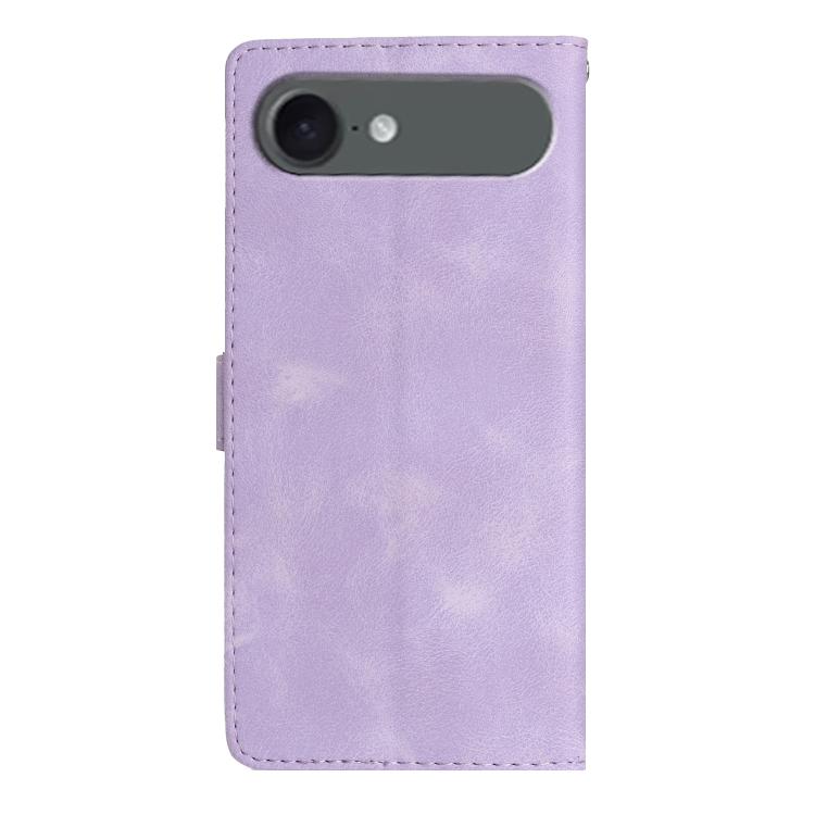 For iPhone Air Flower Butterfly Embossing Pattern Leather Phone Case(Purple) - iPhone Air Cases by buy2fix | Online Shopping UK | buy2fix
