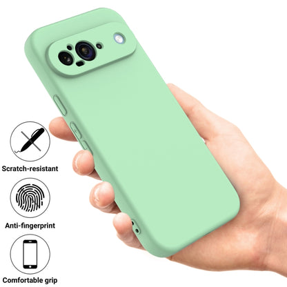 For Google Pixel 9 Pure Color Liquid Silicone Shockproof Phone Case(Green) by buy2fix