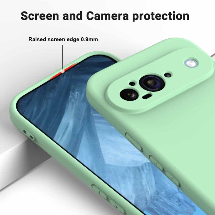 For Google Pixel 9 Pure Color Liquid Silicone Shockproof Phone Case(Green) by buy2fix