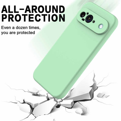 For Google Pixel 9 Pure Color Liquid Silicone Shockproof Phone Case(Green) by buy2fix