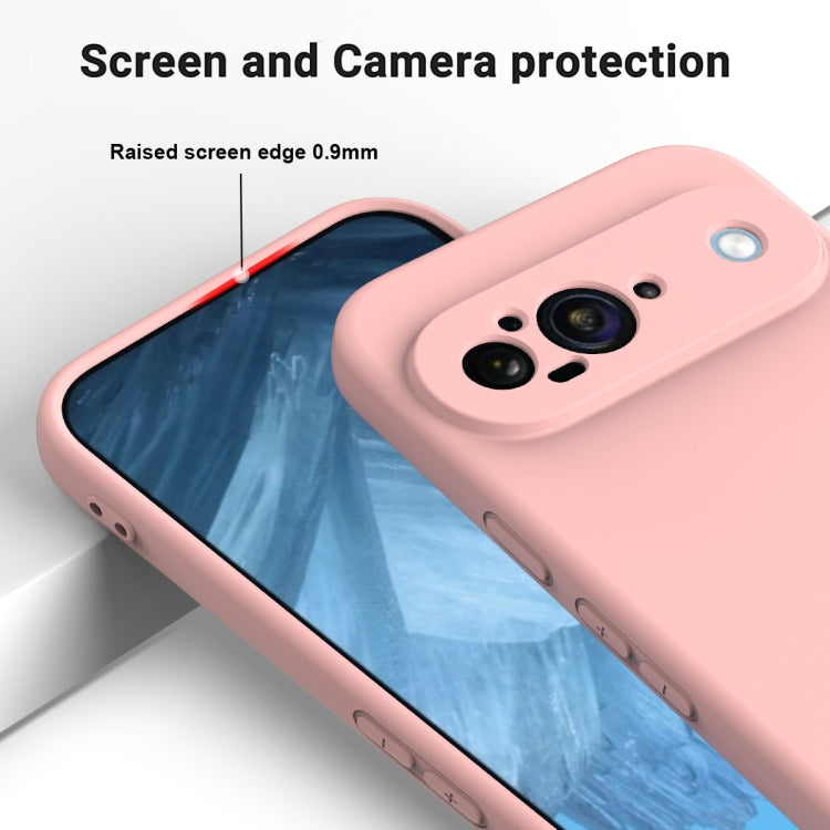 For Google Pixel 9 Pure Color Liquid Silicone Shockproof Phone Case(Pink) by buy2fix