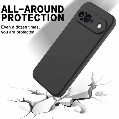 For Google Pixel 9 Pure Color Liquid Silicone Shockproof Phone Case(Black) by buy2fix