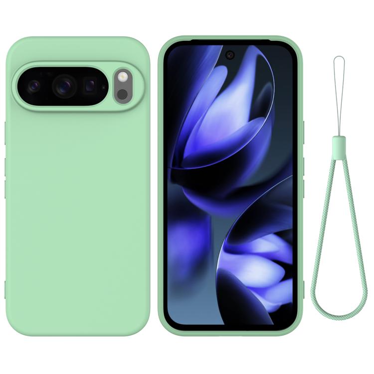 For Google Pixel 10 Pro XL Pure Color Liquid Silicone Shockproof Phone Case(Green) - Google Cases by buy2fix | Online Shopping UK | buy2fix
