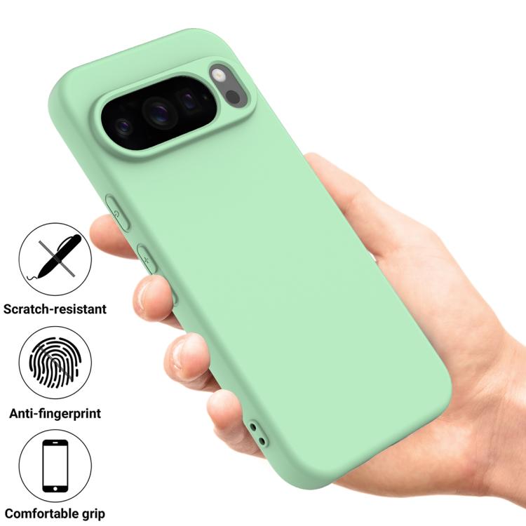 For Google Pixel 10 Pro XL Pure Color Liquid Silicone Shockproof Phone Case(Green) - Google Cases by buy2fix | Online Shopping UK | buy2fix