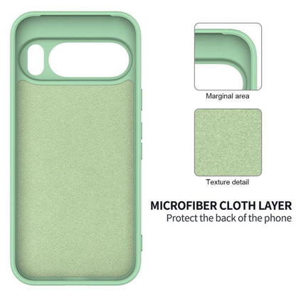 For Google Pixel 10 Pro XL Pure Color Liquid Silicone Shockproof Phone Case(Green) - Google Cases by buy2fix | Online Shopping UK | buy2fix