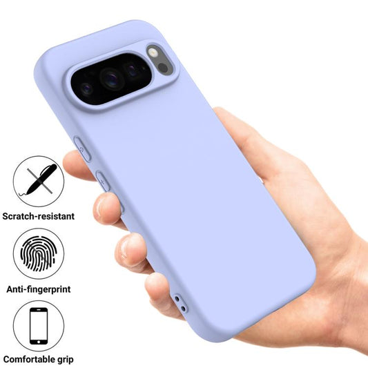 For Google Pixel 10 Pro XL Pure Color Liquid Silicone Shockproof Phone Case(Purple) - Google Cases by buy2fix | Online Shopping UK | buy2fix