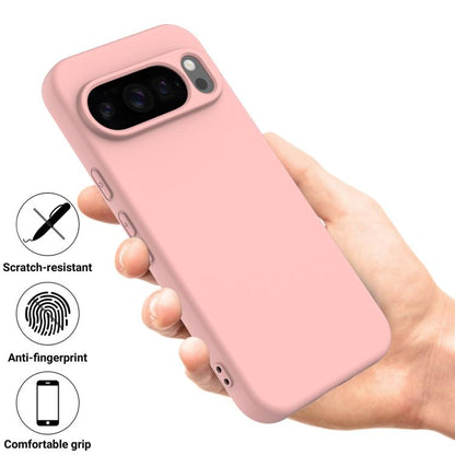 For Google Pixel 10 Pro XL Pure Color Liquid Silicone Shockproof Phone Case(Pink) - Google Cases by buy2fix | Online Shopping UK | buy2fix