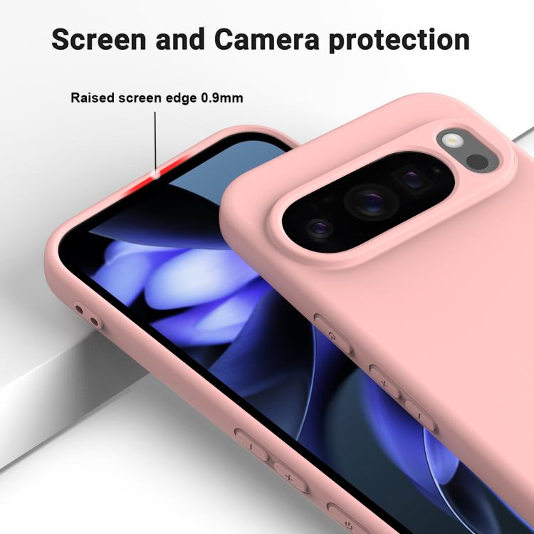 For Google Pixel 10 Pro XL Pure Color Liquid Silicone Shockproof Phone Case(Pink) - Google Cases by buy2fix | Online Shopping UK | buy2fix