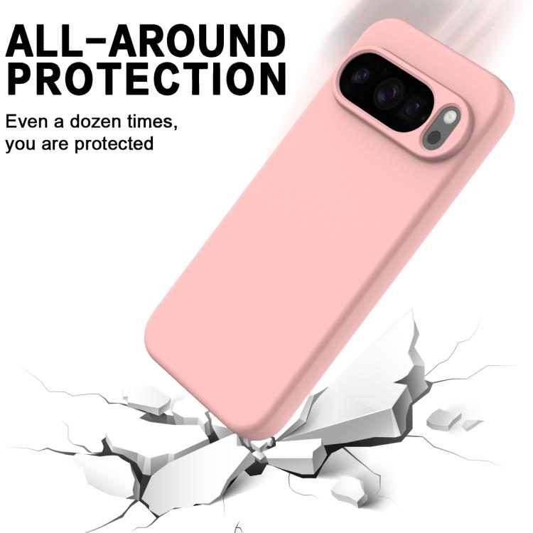 For Google Pixel 10 Pro XL Pure Color Liquid Silicone Shockproof Phone Case(Pink) - Google Cases by buy2fix | Online Shopping UK | buy2fix
