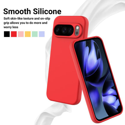 For Google Pixel 10 Pro XL Pure Color Liquid Silicone Shockproof Phone Case(Red) - Google Cases by buy2fix | Online Shopping UK | buy2fix