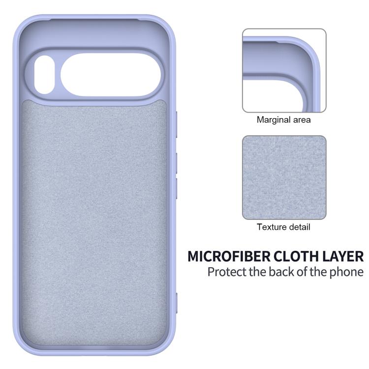 For Google Pixel 10 Pro Pure Color Liquid Silicone Shockproof Phone Case(Purple) - Google Cases by buy2fix | Online Shopping UK | buy2fix