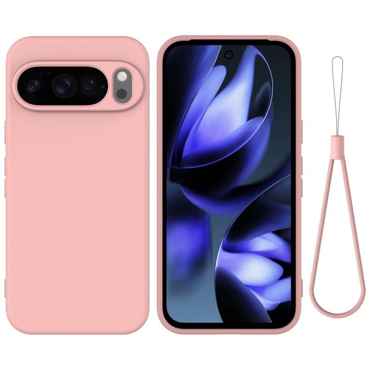 For Google Pixel 10 Pro Pure Color Liquid Silicone Shockproof Phone Case(Pink) - Google Cases by buy2fix | Online Shopping UK | buy2fix