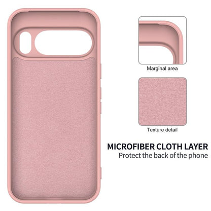 For Google Pixel 10 Pro Pure Color Liquid Silicone Shockproof Phone Case(Pink) - Google Cases by buy2fix | Online Shopping UK | buy2fix