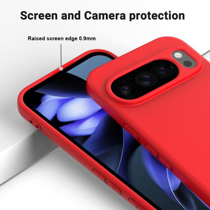 For Google Pixel 10 Pro Pure Color Liquid Silicone Shockproof Phone Case(Red) - Google Cases by buy2fix | Online Shopping UK | buy2fix
