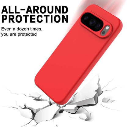 For Google Pixel 10 Pro Pure Color Liquid Silicone Shockproof Phone Case(Red) - Google Cases by buy2fix | Online Shopping UK | buy2fix