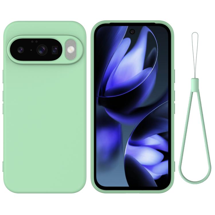 For Google Pixel 10 Pure Color Liquid Silicone Shockproof Phone Case(Green) - Google Cases by buy2fix | Online Shopping UK | buy2fix