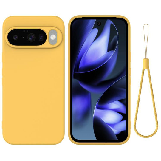 For Google Pixel 10 Solid Color Liquid Silicone Dropproof Full Coverage Phone Case(Yellow)