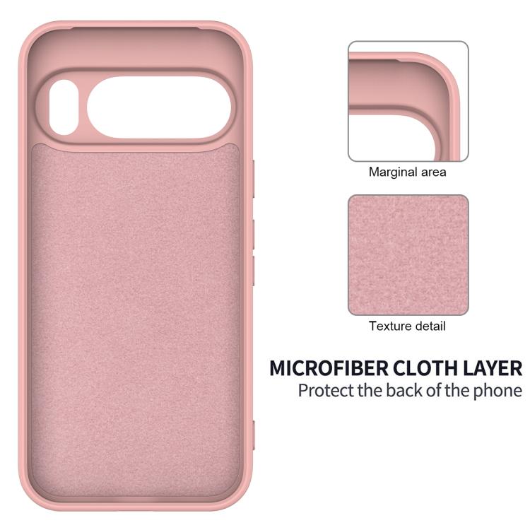 For Google Pixel 10 Pure Color Liquid Silicone Shockproof Phone Case(Pink) - Google Cases by buy2fix | Online Shopping UK | buy2fix