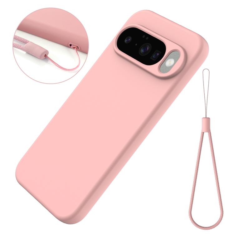 For Google Pixel 10 Pure Color Liquid Silicone Shockproof Phone Case(Pink) - Google Cases by buy2fix | Online Shopping UK | buy2fix