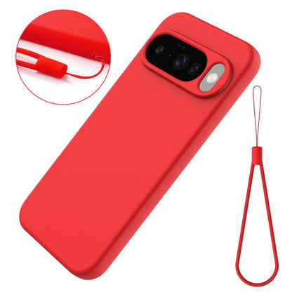 For Google Pixel 10 Pure Color Liquid Silicone Shockproof Phone Case(Red) - Google Cases by buy2fix | Online Shopping UK | buy2fix