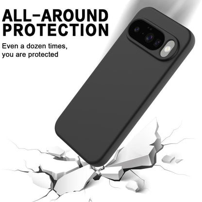 For Google Pixel 10 Pure Color Liquid Silicone Shockproof Phone Case(Black) - Google Cases by buy2fix | Online Shopping UK | buy2fix