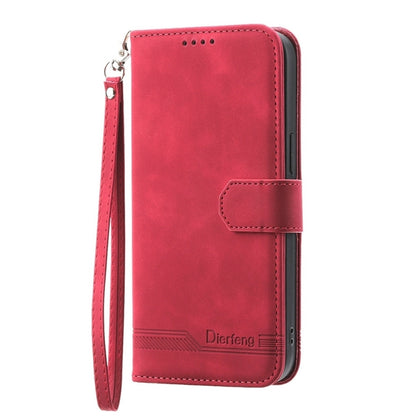 For Xiaomi Redmi 13C Dierfeng Dream Line TPU + PU Leather Phone Case(Red) by buy2fix