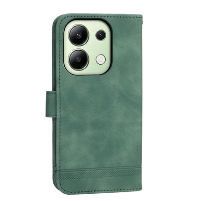 For Xiaomi Redmi Note13 4G Dierfeng Dream Line TPU + PU Leather Phone Case(Green) - Xiaomi Cases by buy2fix | Online Shopping UK | buy2fix