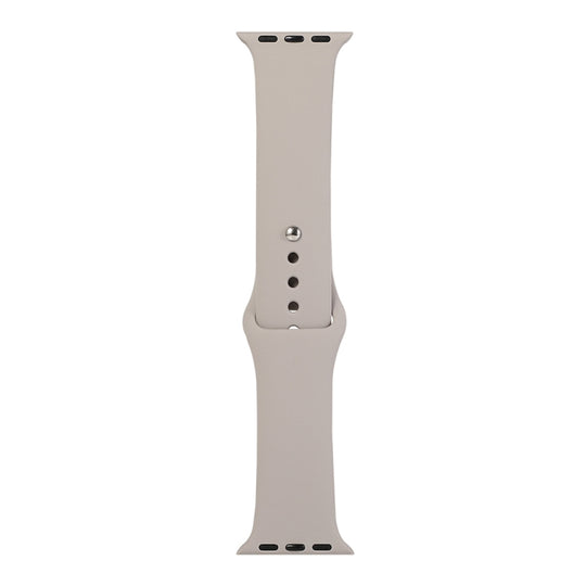 For Apple Watch Series 9&8&7 41mm / SE 3&SE 2&6&SE&5&4 40mm / 3&2&1 38mm Silicone Watch Band, Long Section (Men)(Pebble)