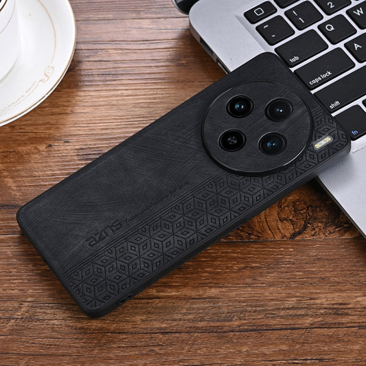 For vivo X100 AZNS 3D Embossed Skin Feel Phone Case(Black) - vivo Cases by AZNS | Online Shopping UK | buy2fix