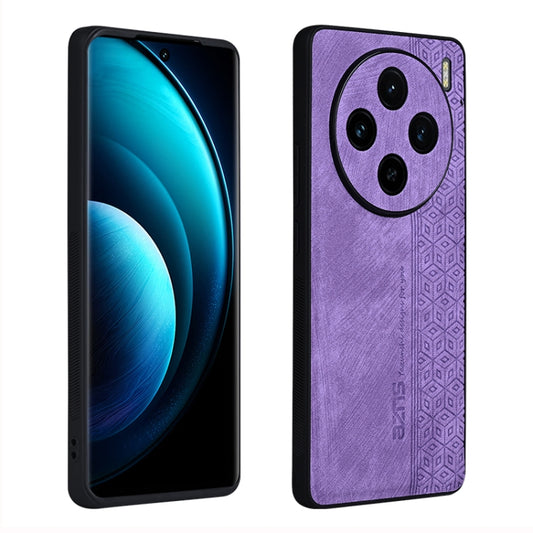 For vivo X100 AZNS 3D Embossed Skin Feel Phone Case(Purple) - vivo Cases by AZNS | Online Shopping UK | buy2fix