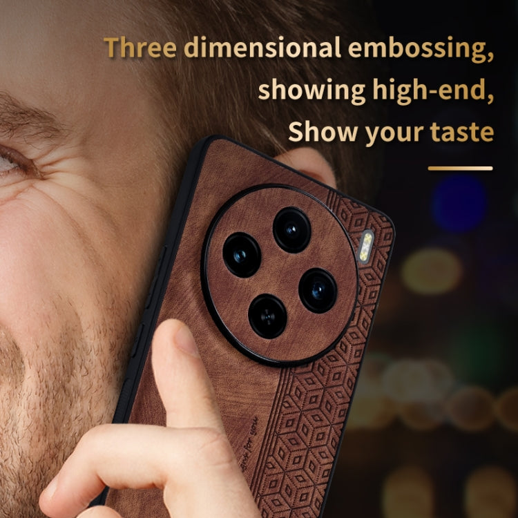 For vivo X100 AZNS 3D Embossed Skin Feel Phone Case(Purple) - vivo Cases by AZNS | Online Shopping UK | buy2fix