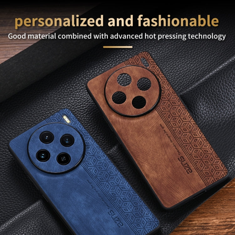 For vivo X100 AZNS 3D Embossed Skin Feel Phone Case(Purple) - vivo Cases by AZNS | Online Shopping UK | buy2fix