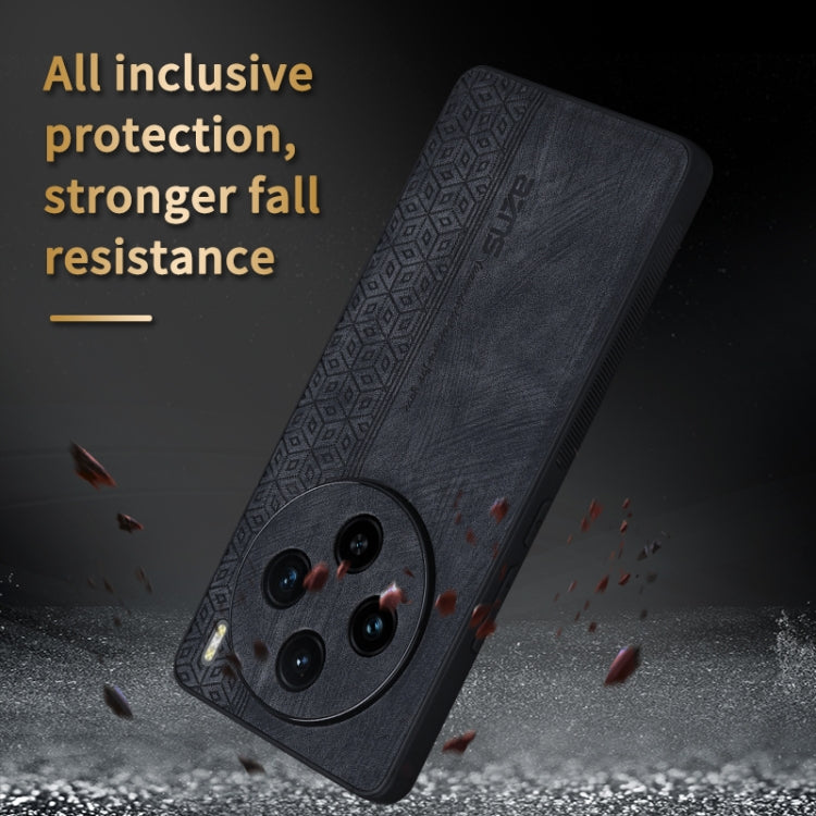 For vivo X100 AZNS 3D Embossed Skin Feel Phone Case(Purple) - vivo Cases by AZNS | Online Shopping UK | buy2fix