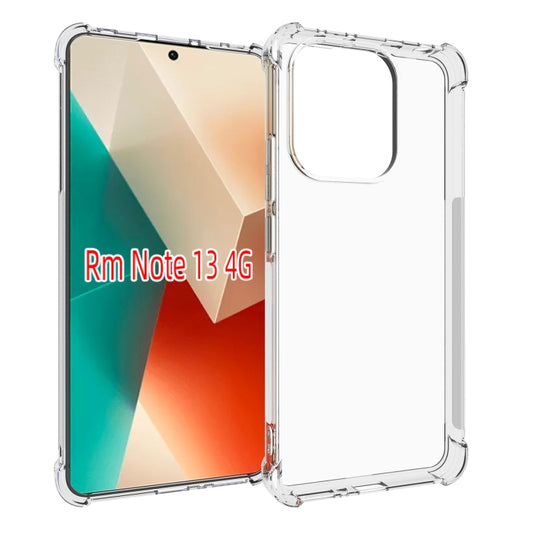 For Xiaomi Redmi Note 13 4G Shockproof Non-slip Thickening TPU Phone Case(Transparent) - Xiaomi Cases by buy2fix | Online Shopping UK | buy2fix