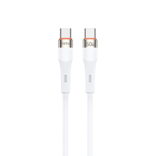 TOTU CB-2 Series USB-C / Type-C to USB-C / Type-C Aluminum Alloy Skin Feel Data Cable, Length:1m(White) - USB-C & Type-C Cable by TOTUDESIGN | Online Shopping UK | buy2fix