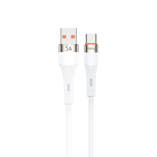 TOTU CB-2 Series USB to Type-C Aluminum Alloy Skin Feel Data Cable, Length:1m(White) - USB-C & Type-C Cable by TOTUDESIGN | Online Shopping UK | buy2fix