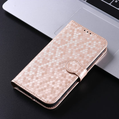 For Google Pixel 9 Pro Honeycomb Dot Texture Leather Phone Case(Gold) by buy2fix