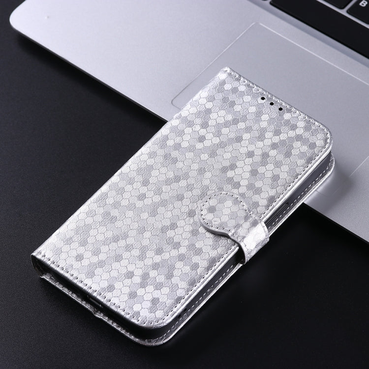 For Google Pixel 9 Pro Honeycomb Dot Texture Leather Phone Case(Silver) by buy2fix