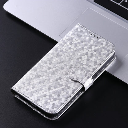 For Google Pixel 9 Pro Honeycomb Dot Texture Leather Phone Case(Silver) by buy2fix