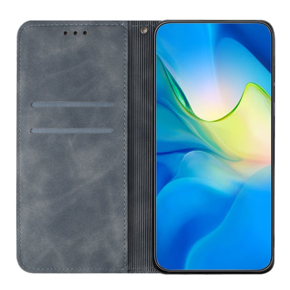 For Xiaomi Redmi Note 13 Pro 5G Ethnic Embossed Adsorption Leather Phone Case(Grey) - Xiaomi Cases by buy2fix | Online Shopping UK | buy2fix