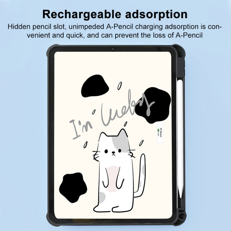For iPad Air 11 2025 / 2024 3-Fold 360 Rotation Painted Leather Smart Tablet Case(Lucky Cat) - iPad Pro 11 (2022/2021) Cases by buy2fix | Online Shopping UK | buy2fix