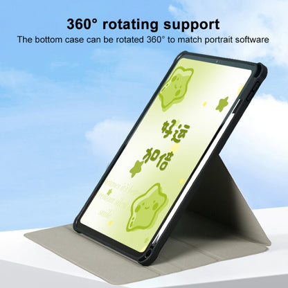 For iPad Air 11 2025 / 2024 3-Fold 360 Rotation Painted Leather Smart Tablet Case(Star Smiley) - iPad Pro 11 (2022/2021) Cases by buy2fix | Online Shopping UK | buy2fix