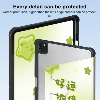 For iPad Air 11 2025 / 2024 3-Fold 360 Rotation Painted Leather Smart Tablet Case(Star Smiley) - iPad Pro 11 (2022/2021) Cases by buy2fix | Online Shopping UK | buy2fix