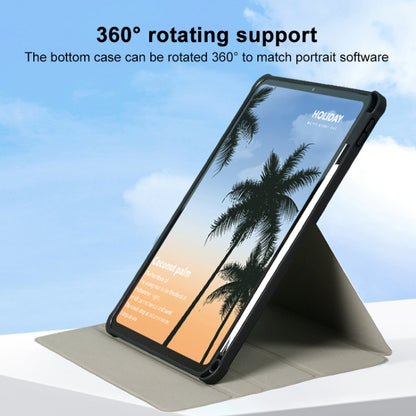 For iPad Air 11 2025 / 2024 3-Fold 360 Rotation Painted Leather Smart Tablet Case(Coconut Tree) - iPad Pro 11 (2022/2021) Cases by buy2fix | Online Shopping UK | buy2fix