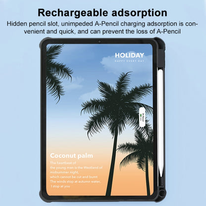 For iPad Air 11 2025 / 2024 3-Fold 360 Rotation Painted Leather Smart Tablet Case(Coconut Tree) - iPad Pro 11 (2022/2021) Cases by buy2fix | Online Shopping UK | buy2fix