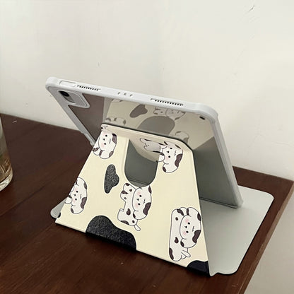 For iPad Air 11 2025 / 2024 3-Fold 360 Rotation Painted Leather Smart Tablet Case(Sweet Dog) - iPad Pro 11 (2022/2021) Cases by buy2fix | Online Shopping UK | buy2fix