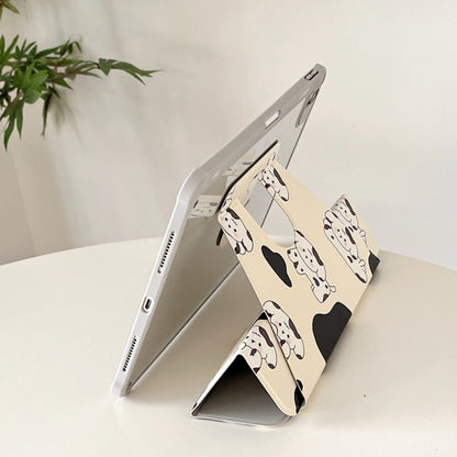 For iPad Air 11 2025 / 2024 3-Fold 360 Rotation Painted Leather Smart Tablet Case(Sweet Dog) - iPad Pro 11 (2022/2021) Cases by buy2fix | Online Shopping UK | buy2fix
