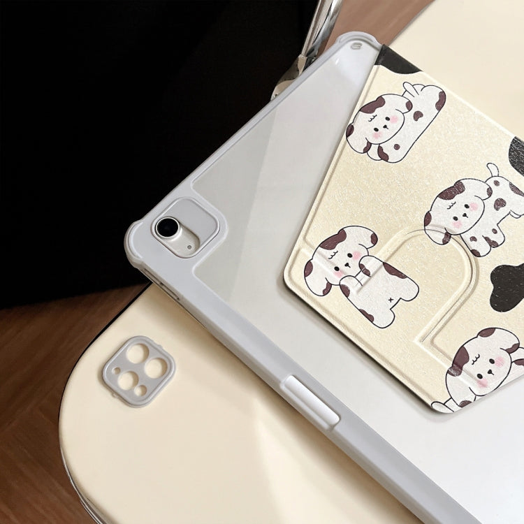 For iPad Air 11 2025 / 2024 3-Fold 360 Rotation Painted Leather Smart Tablet Case(Sweet Dog) - iPad Pro 11 (2022/2021) Cases by buy2fix | Online Shopping UK | buy2fix
